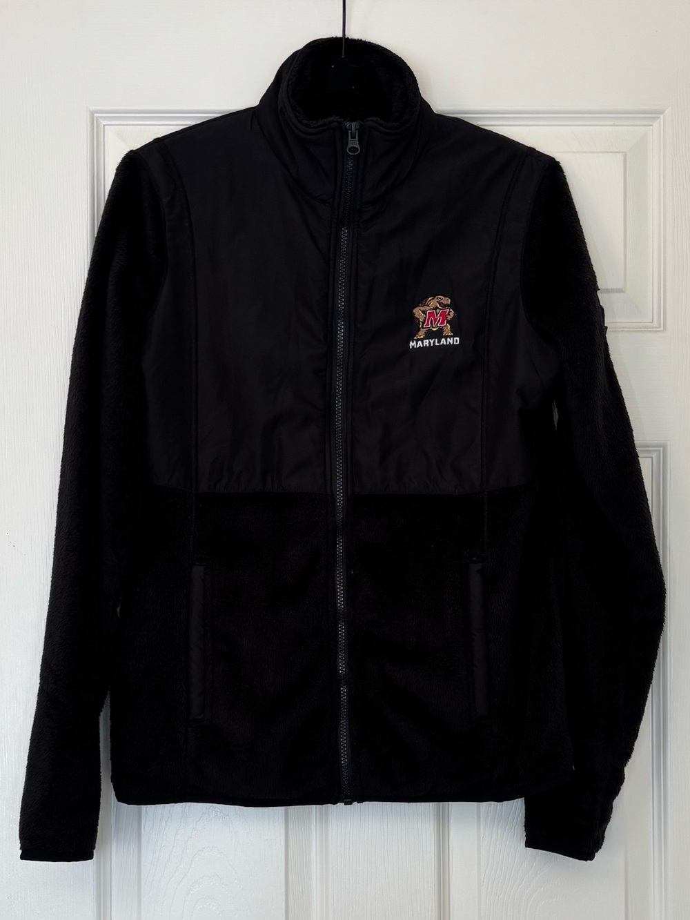 University of Maryland UMD Fleece Full Zip Jacket with Embroidered Terrapin Logo